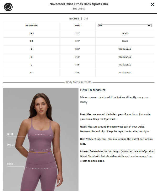 Nakedfeel Criss Cross Back Sports Bra