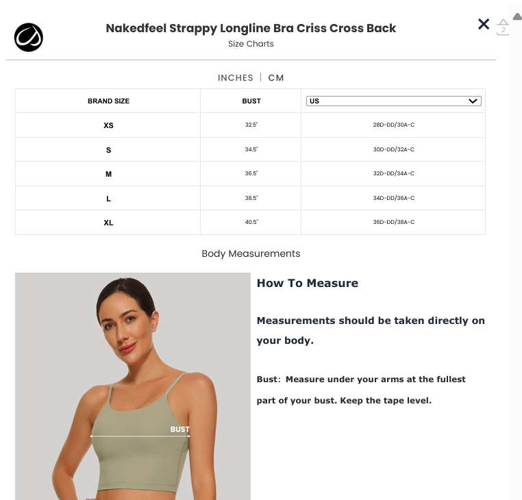 Nakedfeel Strappy Longline Bra Criss Cross Back
